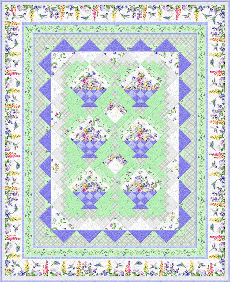 Floral Flutter Twin Quilt Kit – Pinwheels & Posies