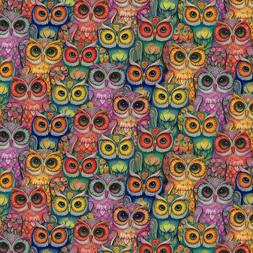 Wild Wings Packed Owl Multi – Pinwheels & Posies