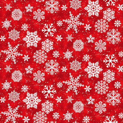 Snow Crew Flannel Snowflakes Red – Pinwheels & Posies