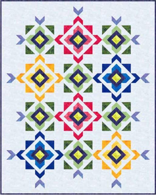 Athena Quilt Kit – Pinwheels & Posies